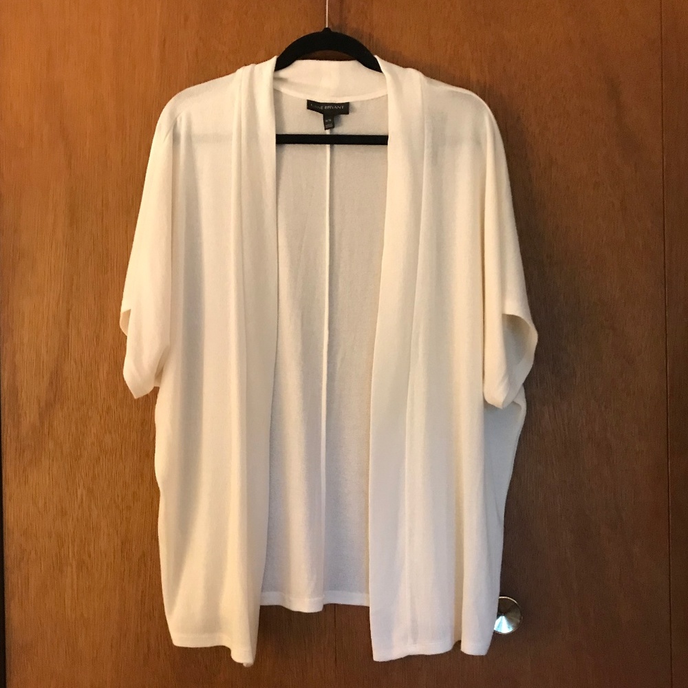 NWT Lane Bryant Open Knit Short Sleeve Cardigan